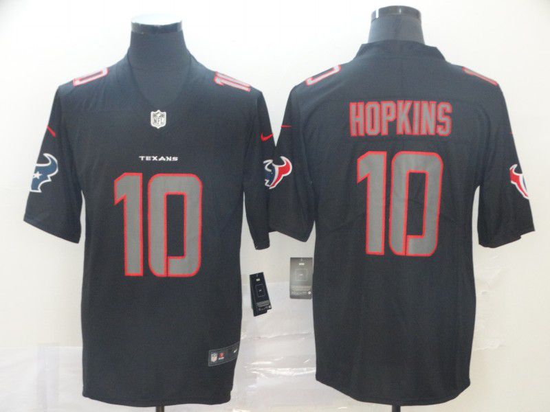 Men Houston Texans #10 Hopkins Nike  Fashion Impact Black Color Rush Limited Jersey->houston texans->NFL Jersey